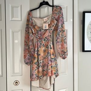 Open Back Floral Dress